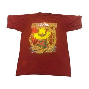 Vintage Texas Cowboy Hat Boots T-Shirt size L